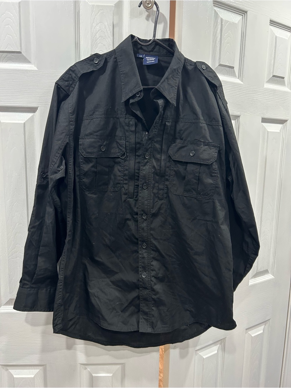 Propper Black Military Field Button-Up Shirt Jacket